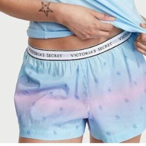 Victoria’s Secret Sleep Shorts Size L blue, lavender ombré,boy shorts, boxers